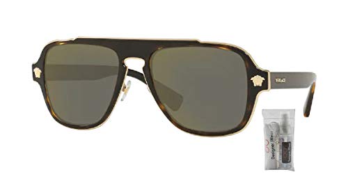 Image of Versace VE2199 MEDUSA CHARM Square Sunglasses For Men +BUNDLE with ACCESSORY EYEWEAR KIT