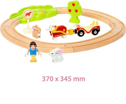 BRIO Disney Princess 32299 Schneewittchen Eisenbahn-Set - Liebevolles Spiel-Set mit Schneewittchen und ihren tierischen Freunden - Empfohlen für Kinder ab 3 Jahren