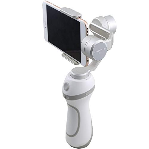 Feiyu Tech Vimble C med ansiktsspårning panorama skytte dynamisk timer lapse 3 axis handhållen stabilisering gaming för iPhone 7plus/iPhone 7/iPhone 6 plus/iPhone 6s /6/5, smartphones och Gopro Hero 5 svart/4/3+/3, och similar size action kamera + mobil wide linens