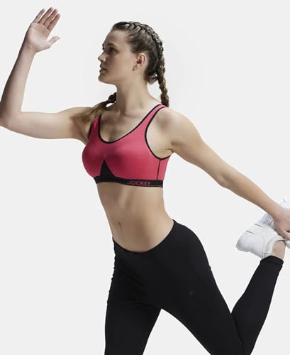 Image of Jockey 1376 Active Bra | Wirefree | Non Padded | Full Coverage Slip-On with Wider Straps | Super Combed Cotton Elastane Fabric