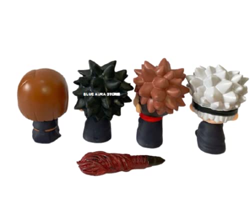 Image of Blue Aura Jujutsu Kaisen Action Figure with Sukuna Finger Figures Set of 4 (Jujutsu with Sukuna Finger)