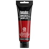 Liquitex Basic Acrylic - Tubo de Pintura Acrílica, 118 ML, Rojo (Tono Rojo De Cadmio Oscuro Nuevo)