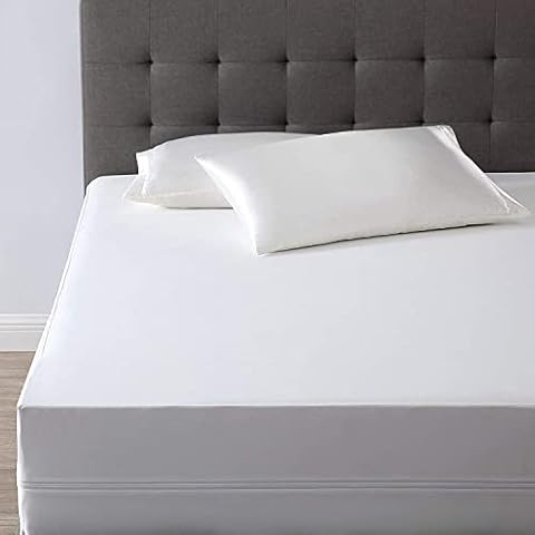 Aaf Textiles Single Bed Bug Proof Mattress Cover Protector Encasement|Absorbent|Anti Allergy|Anti Dust Mite|Anti Bacterial|Non Noisy|Ease Asthma|Itchy Feelings|Allergens|Pet Dander Cover