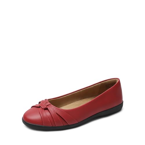 DREAM PAIRS Bailarinas Mujer Clasico Zapatos Planos Comodos con Plantilla Acolchada y Suela Antideslizante,Size 37,Rojo,SDFA2430W DREAM PAIRS Bailarinas Mujer Clasico Zapatos Planos Comodos con Plantilla Acolchada y Suela Antideslizante,Size 37,Rojo,SDFA2430W
