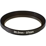 NinoLite(NinoLite) ステップアップリング 35.5mm→37mm カメラレンズ用 アルミ合金製 アダプターリング(Step-Up Ring) 黒