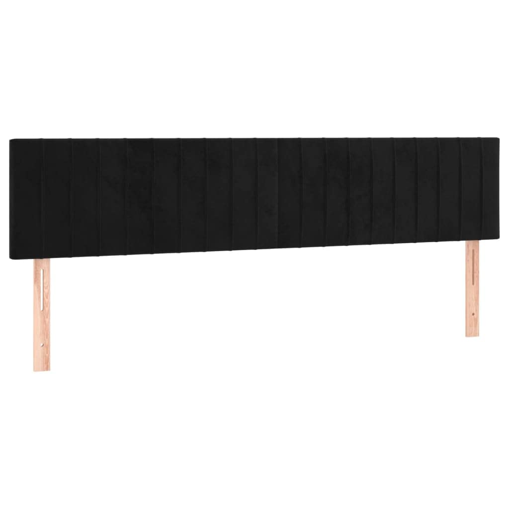 vidaXL Tête de lit à LED Noir 160x5x78/88 cm Velours