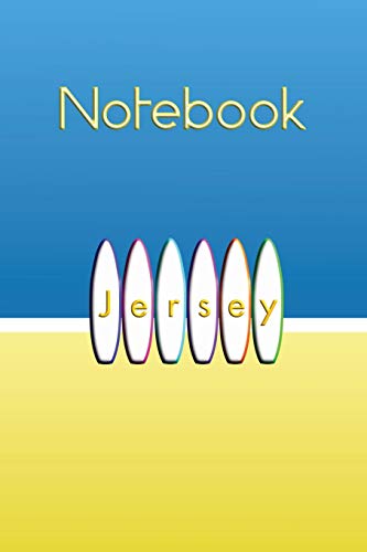 Jersey White Surfboards on The Beach Notebook: Celebrate surfing on the largest of the Channel Islands in Great Britain. Summer ocean surf themed ... to organise and refer back to notes easily.