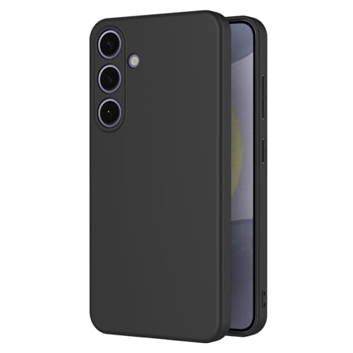 AICEK Compatible con Samsung Galaxy S24 Plus Funda, Silicona Fundas para Samsung S24+ Carcasa Silicona Bumper Case Negro