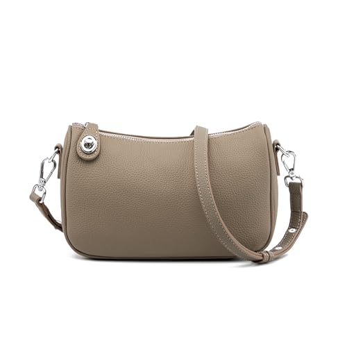 Crossbody Bags for Women, Genuine Leather Shoulder Bag Large Capacity Handbags with Strap
