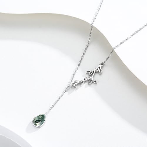 Leaf Necklace for Women 925 Sterling Silver Leaf Pendant Necklace Y Chain Necklace Jewelry Gift for Women2