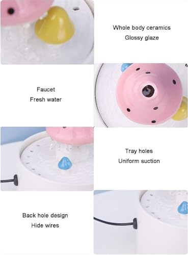 Fuente de agua para gatos de cerámica REAGAR con filtro automático miniatura 5