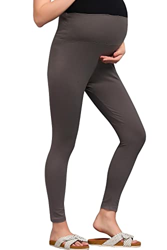Image of Women's Cotton Lycra Over The Belly Maternity Leggings for Pregnant Women for Pre & Post Pregnancy