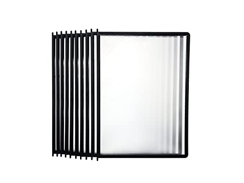 TARIFOLD Desktop Reference and Display System 10 Double-Sided Polypropylene Pockets Black-Framed Letter-Size (EZD771)