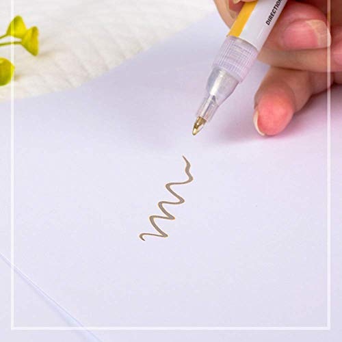 TWOHANDS Outline Markers,Glitter Paint Pens,Metallic Markers,8 Assorted Colors,Great for writing and drawing lines on Paper,Posters,Greeting and Gift Cards (1 PACK) 2005 - Thumbnail 4