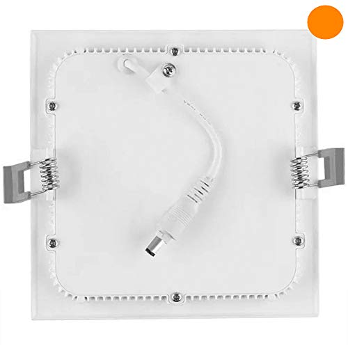 Plafon 18w Luminária Embutir LED Painel QUADRADO Slim Branco Quente 3000K - BRIWAX