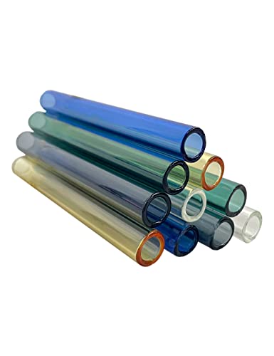 Pqapgt Colorful 4 Inch Long 5 Colors 10 Pieces Glass Borosilicate Blowing Tubes 12 Mm Od 2Mm Thick Wall Tubing thumb #3