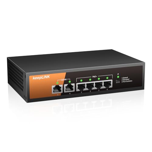 最終値下げ! keepLiNK 6ポート PoE スイッチングハブ 31Dp7DkxVYL.jpg