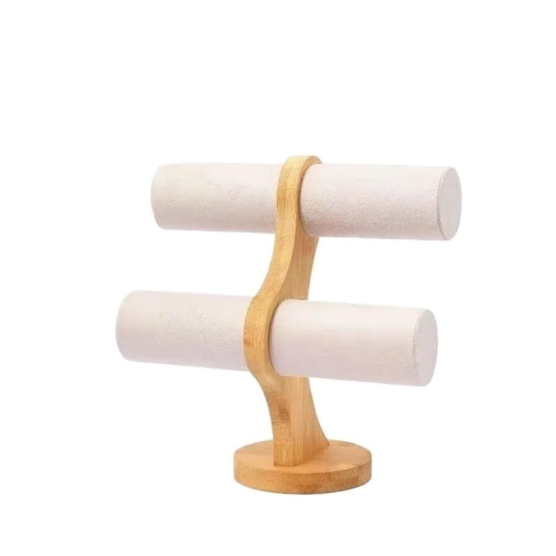 Uhrenständer aus Holz for Damen und Herren, Schmuck, Armbänder, Display, Organizer, Aufbewahrung, Showcase, Kollektion(Beige)