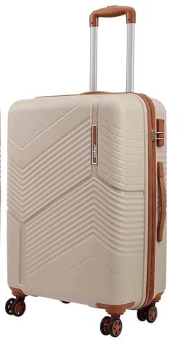 Image of Safari Carter Hard-Sided Polypropylene Luggage Trolley Bag, 3 Years Warranty (Luxury Beige, Medium (67cm))