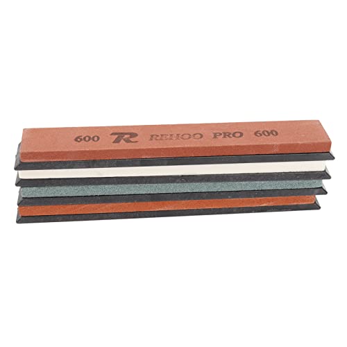 Topyond Ensemble De 4 Pierres à Aiguiser Les Couteaux, Comprend des Pierres à Grain 120, 320, 600 Et 1500, pour Couteaux De Cuisine, Ciseaux, Ciseaux, Haches Et Outils De Travail du Bois