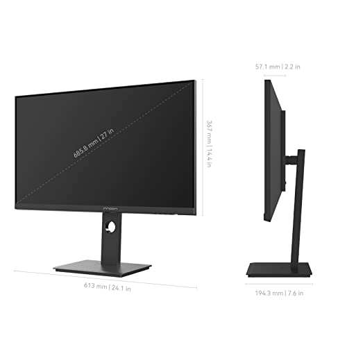 Innocn 27 Inch 4K Monitor Computer Uhd 3840 X 2160 Lcd Ips Display, Hdr400, Usb Type C Dp Hdmi Pc Monitor, 1.07B+ Colors, Built-In Speakers, Pivot/Height Adjustable Stand, Black #TOP6