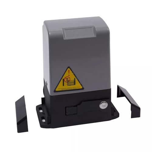 Automatic Sliding Gate Opener, Electrical Rolling Driveway Sliding Gate Motor with 2 Remote Controls and 6 Gear Rack, 4400LBS Driveway Security System&Complete Sliding Gate Operator