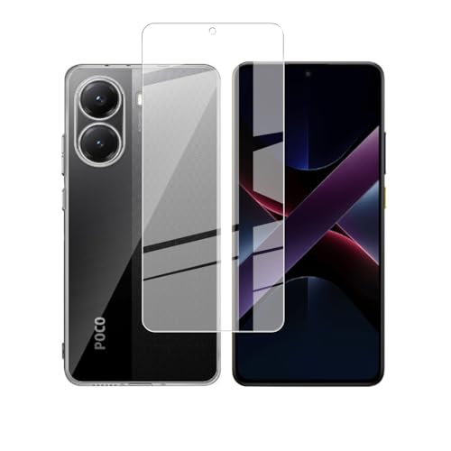 y1+1zΉ Xiaomi Poco X7 Pro / Redmi Turbo 4 p tB KX tیtB+ TPU P[X {Ɏqfލ̗p Xiaomi Poco X7 Pro p KXtB dx9H ϏՌ 