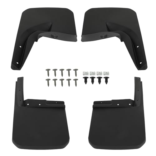Image of ECCPP Vehicles Mudguard Splash Guards Front & Rear Set fit for 2018-2020 for Jeep for Wrangler 2L 2018-2020 for Jeep for Wrangler 3.6L Mud Flaps Set of 4 Flexible and Bendable Mud Flaps Splash