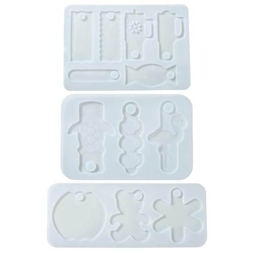 UR URLIFEHALL 3 moldes de resina de 3 estilos para placa de nombre para vaso, taza, labios, etiquetas de nombre, moldes de silicona para bricolaje personalizado para hacer llaveros