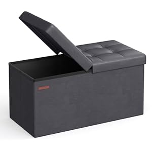 SONGMICS Folding Storage Ottoman, S...