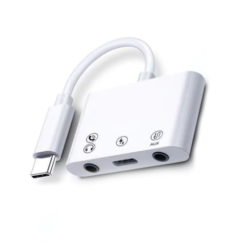 3 in 1 USB C to Type C 3.5mm Jacks Auxs Headphone Sound Adapter for Charging