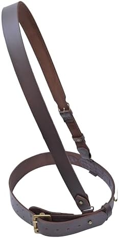 Sam Browne Leather belt, Military Parade Dress Belt with Adjustable Strap,  Brown colour Cross Belt, Ceremonial Army Officer Uniform Accessory with  Gold Brass Buckles, Brown, 36 : Amazon.ie