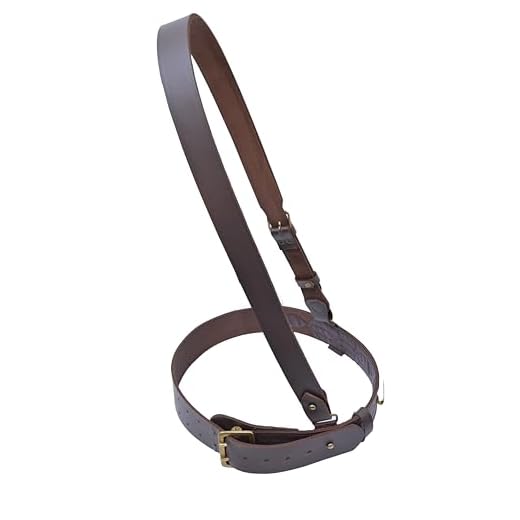Sam Browne Ceinture en cuir avec sangle réglable Marron Accessoire d'uniforme militaire avec boucles en laiton doré, marron, 32