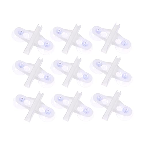 BELLIFFY 15個 水槽 吸盤 カ 水槽 アクセサリー 魚 タンク プレート 水槽 仕切り ホワイト