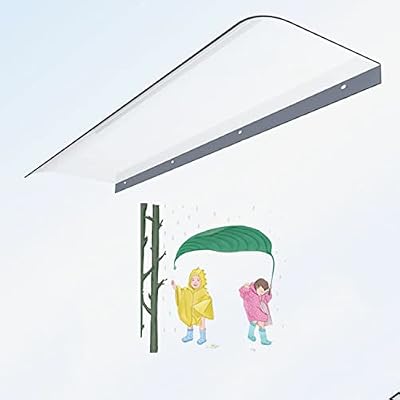 Roofing Canopy?Water Resist Awning for Outdoor Front Door Rain Shelter Matte Polycarbonate Arc Length 40/50cm?16/20in? No Brackets (Size : 20x47in(50cmx120cm))