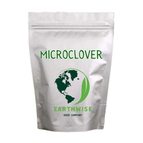 Earthwise Microclover Alternative Lawn Seed โ Clover Lawn Seed, Low Maintenance, Drought Tolerant, Nitrogen Fixing, Organic, Pet Safe โ Covers 1,000 sq ft Overseed, 500 sq ft Bare, 1 lb