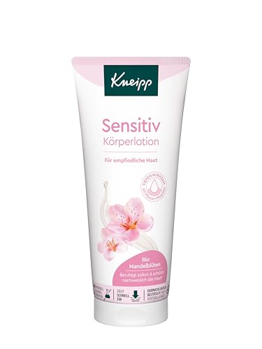Kneipp Sensitiv Körperlotion - Bodylotion mit Bio Mandelblütenextrakt für empfindliche Haut - Schnelleinziehende, leichte Textur verleiht der Haut ein samtweiches und gepflegtes Gefühl - 200ml