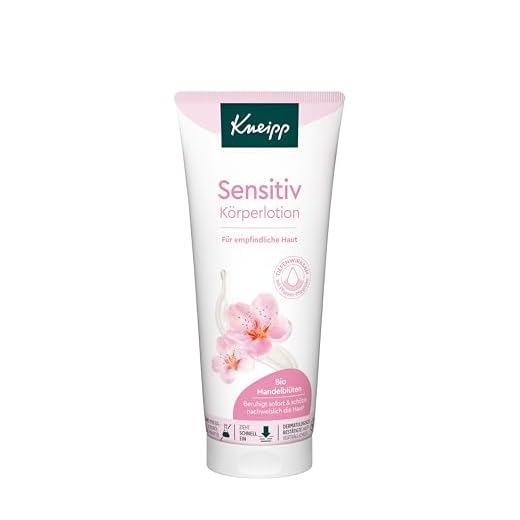 Kneipp Sensitiv Körperlotion - Bodylotion mit Bio Mandelblütenextrakt für empfindliche Haut - Schnelleinziehende, leichte Textur verleiht der Haut ein samtweiches und gepflegtes Gefühl - 200ml