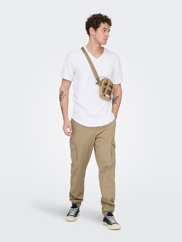 Only & Sons Herren Onscarter Life Cargo Cuff 0013 Pant Noos Hose 22028434,Chinchilla,29W / 32L – Ansicht 5