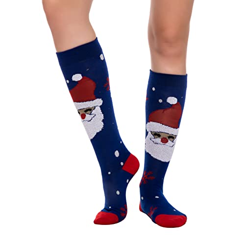 Joyin 5 Pairs Women's Cute Winter Socks Christmas Fancy Design Knee High Socks Multi Colorful Patterned Knee High Socks For Xmas Holiday Gifts For Women And Girls #TOP4