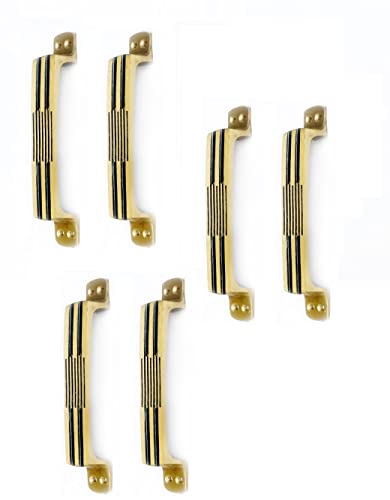 Image of GHAR DWAR Door Handle for Main Door /Door Handle /Zinc Alloy (7 Inch) Antique Finish Door Handles for Home and Office (Pack of 3 Pair)