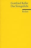 Das Sinngedicht. Novellen: Keller, Gottfried – Klassiker des 19. Jahrhunderts (Reclams Universal-Bibliothek) - Gottfried Keller Nachwort: Louis Wiesmann 