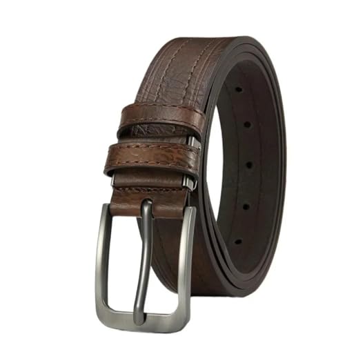 Men's Classic Metal Pin-Buckle Belt, Pu Leather Business Casual Belt Drbrrf01 105CM2