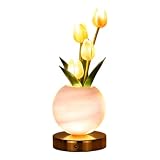 Elegante atmosfera floreale: progettata con romantici fiori artificiali e una morbida illuminazione a LED, questa lampada a fiore porta un'atmosfera accogliente camera da letto o salotti, arricchendo l'arredamento della casa con una bellezza senza tempo e vibrazioni rilassanti.