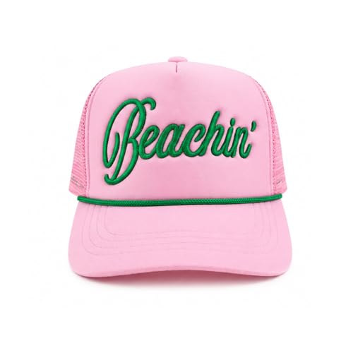 Image of Embroidered Lettering Print Truck Hat Baseball Cap Trucker Mesh Snapback Hat