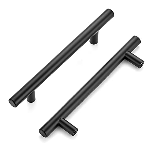 Image of Ravinte 45 Pack | 7.38'' Cabinet Pulls Matte Black Stainless Steel Kitchen Drawer Pulls Cupboard Pulls Cabinet Handles 7.38 inchLength with 5 inch Hole Center