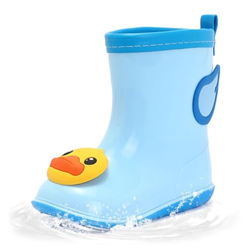 B.Duck Kids Rain Boots for Boys Girls Waterproof Toddler Cartoon Garden Boots
