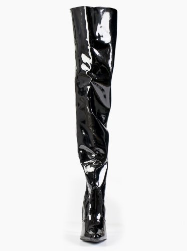 Ellie Shoes Women's 5 Inch Heel Thigh High Boots (Black;14)