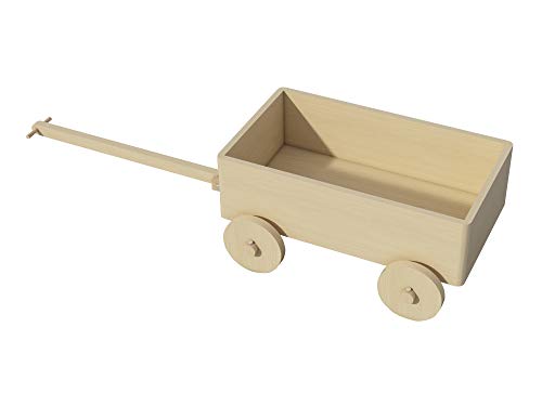 Wooden Wagon Cart Plans DIY Kids Toddler Traditional Ride On Pull Cart Outdoor