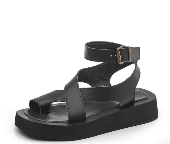GLO GLAMP Black Wedges Heels Cross Toe Womens and Girls Sandal (B0D9B33P6D) Amazon Price History, Amazon Price Tracker